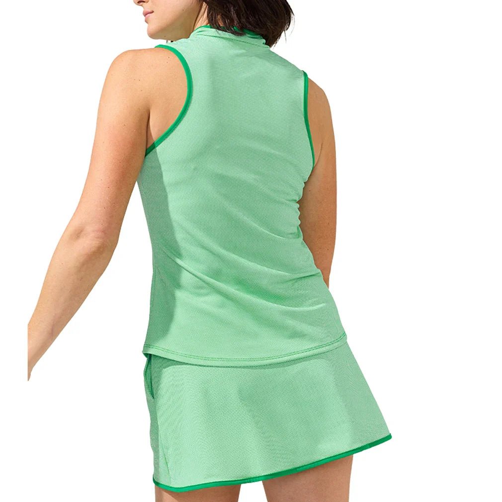 Women's Mock Neck Tennis Tank Geo Wave - Bell Racket Store