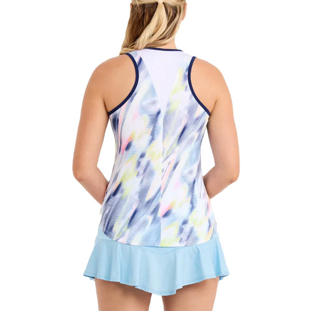 Women's Navy Binding Tennis Tank Aurora Sky - Bell Racket Store