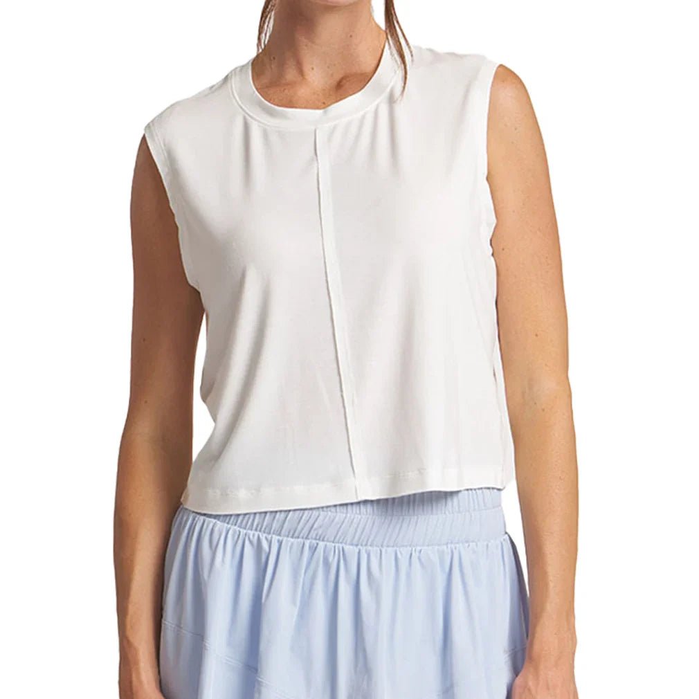 Women's Overlap Back Tennis Top White - Bell Racket Store