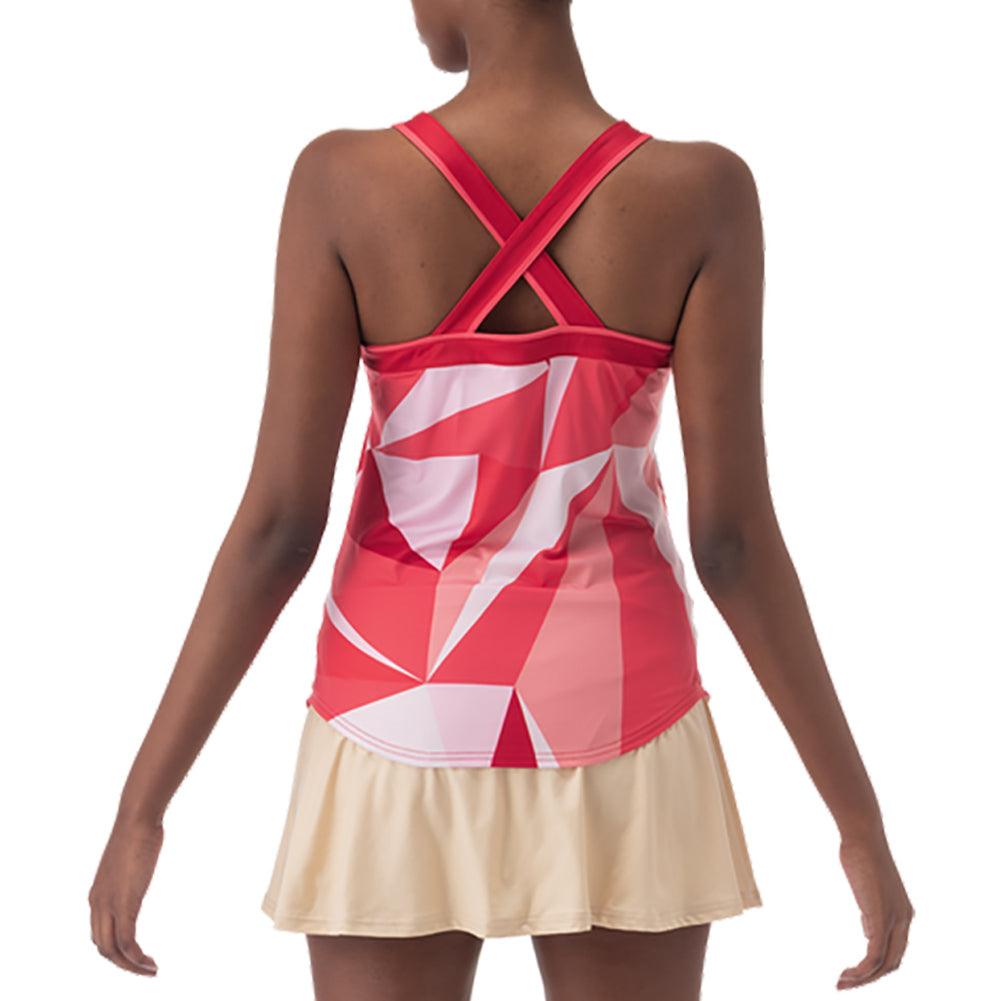 Women's Pattern Tennis Tank Top Tango Red - Bell Racket Store