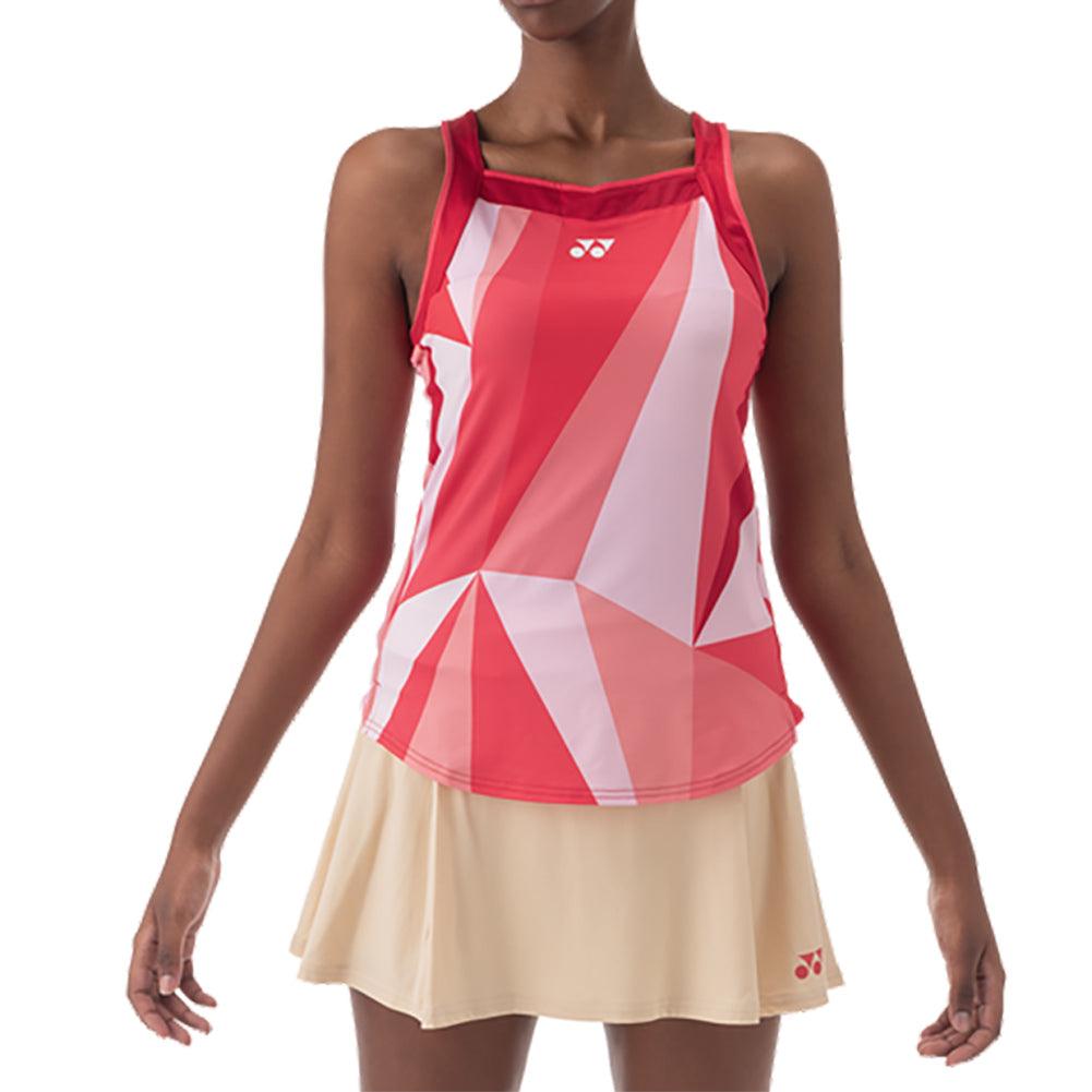 Women's Pattern Tennis Tank Top Tango Red - Bell Racket Store