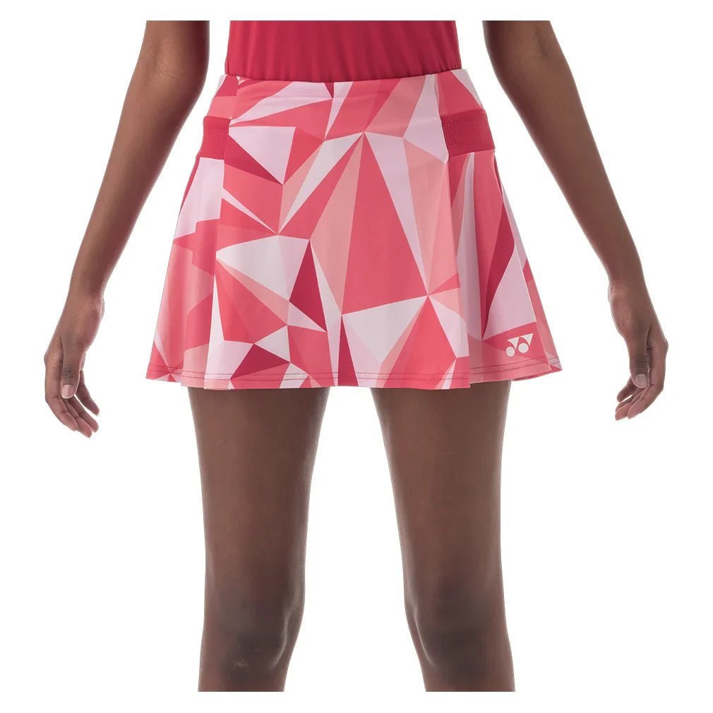 Women's Pattern Tournament Tennis Skort Coral Red - Bell Racket Store