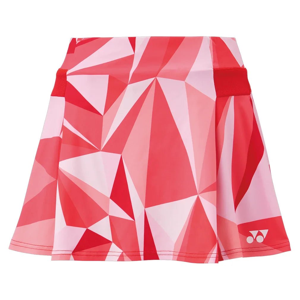 Women's Pattern Tournament Tennis Skort Coral Red - Bell Racket Store