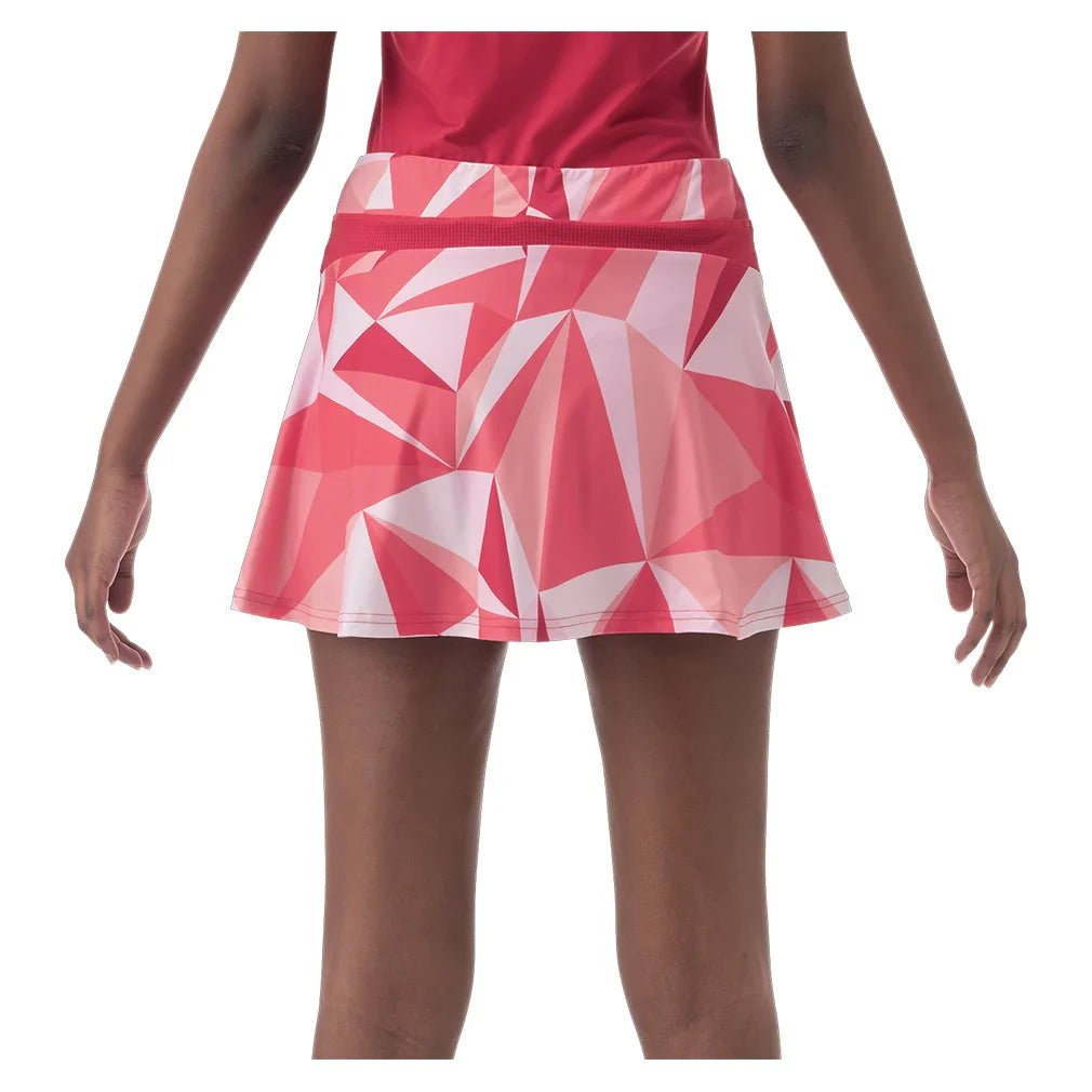 Women's Pattern Tournament Tennis Skort Coral Red - Bell Racket Store