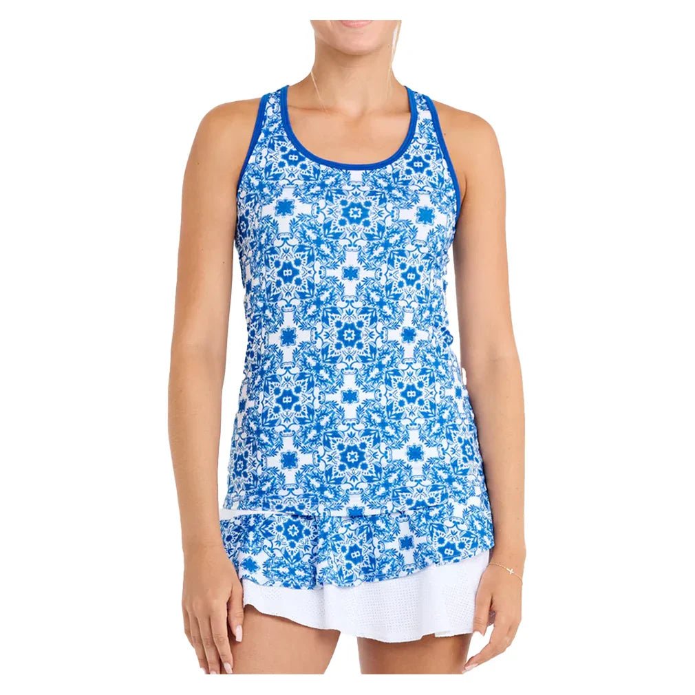 Women's Racerback Tennis Tank Sandra Tiles - Bell Racket Store