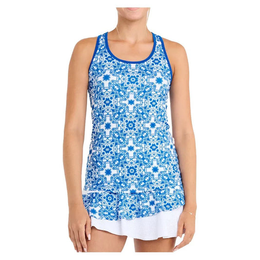Women's Racerback Tennis Tank Sandra Tiles - Bell Racket Store
