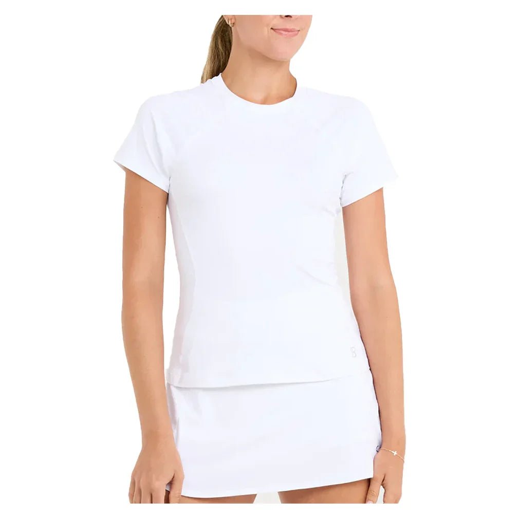 Women's Raglan Short Sleeve Tennis Top White - Bell Racket Store
