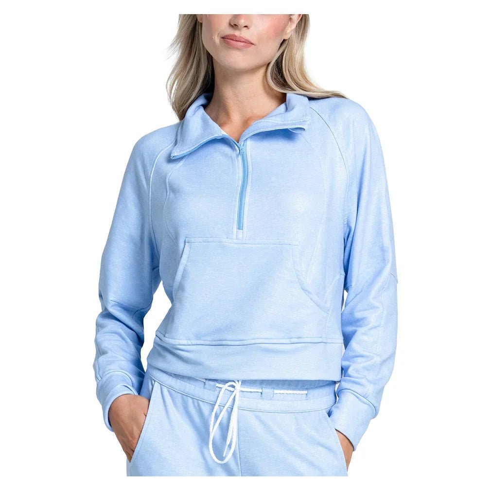 Women's Renew Heather 1/4 Zip Long Sleeve Tennis Top - Bell Racket Store