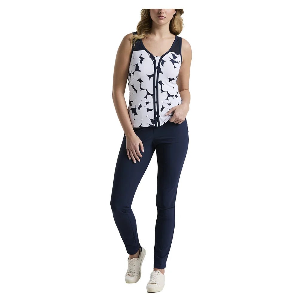 Women's Riviera Floral Print Tennis Tank Black Iris - Bell Racket Store