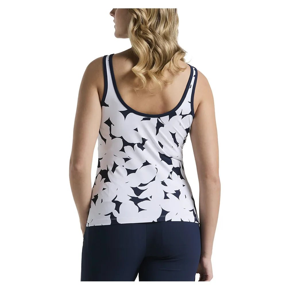 Women's Riviera Floral Print Tennis Tank Black Iris - Bell Racket Store