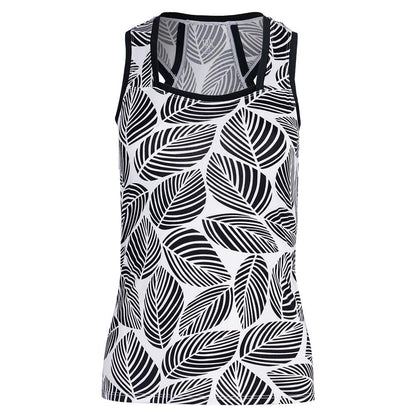 Women's Rumary Tennis Tank Botanical Leaves - Bell Racket Store