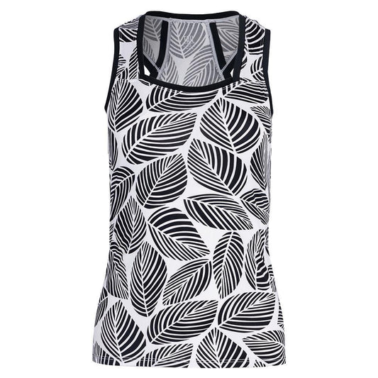 Women's Rumary Tennis Tank Botanical Leaves - Bell Racket Store