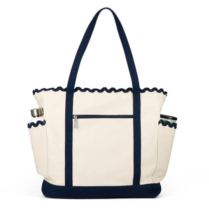 Women's Scalloped Tennis Tote Navy - Bell Racket Store