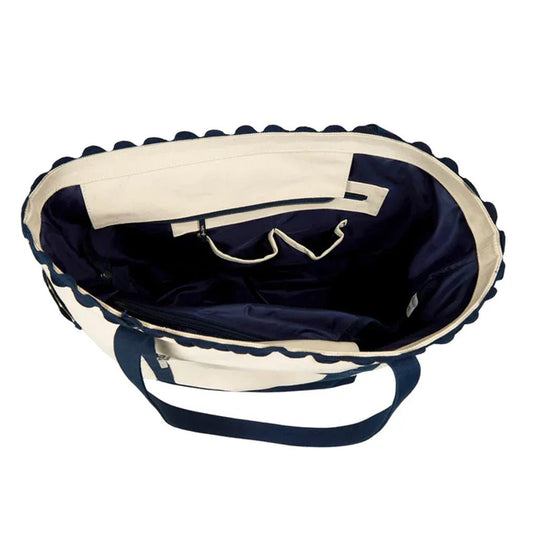Women's Scalloped Tennis Tote Navy - Bell Racket Store