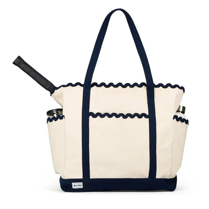 Women's Scalloped Tennis Tote Navy - Bell Racket Store