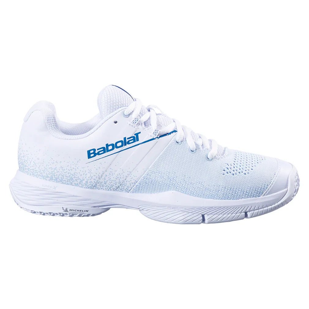 Women's Sensa Padel Shoes White and Cool Blue - Bell Racket Store