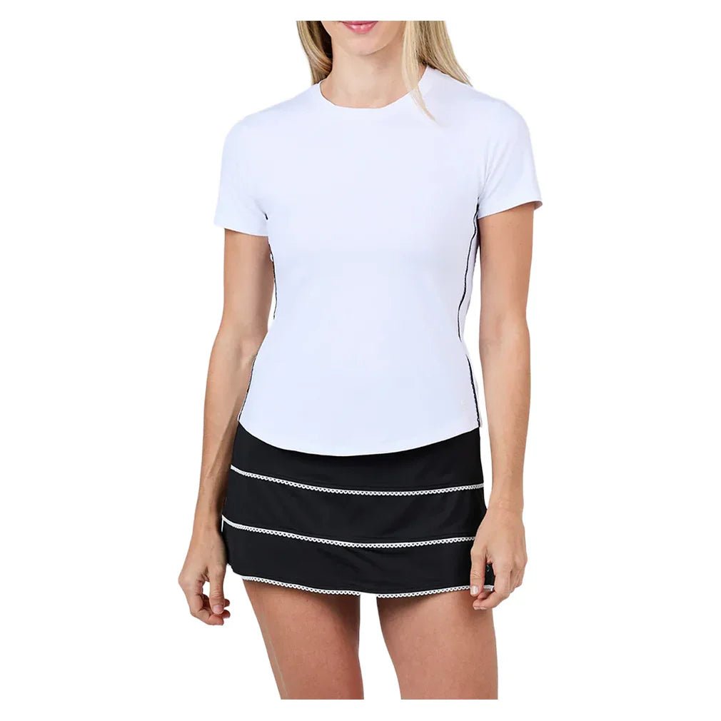 Women's Short Sleeve Tennis Top White - Bell Racket Store