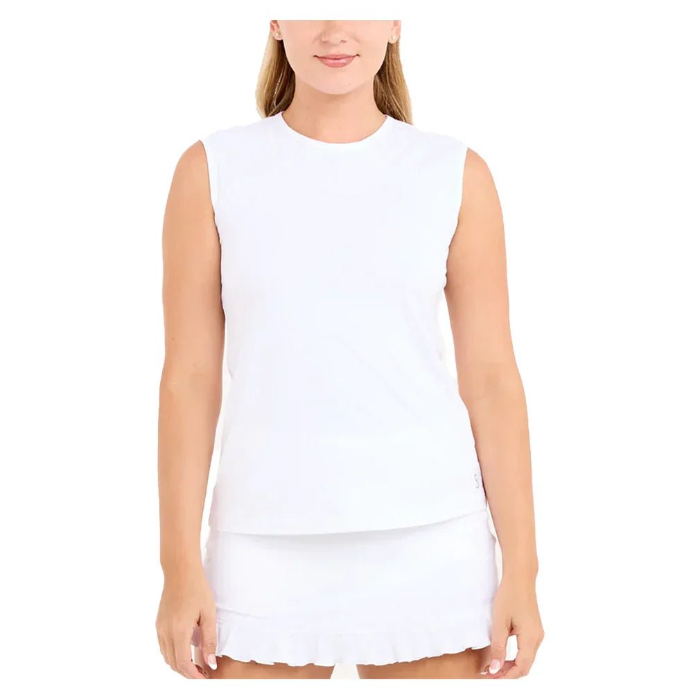 Women's Sleeveless Tennis Top White - Bell Racket Store