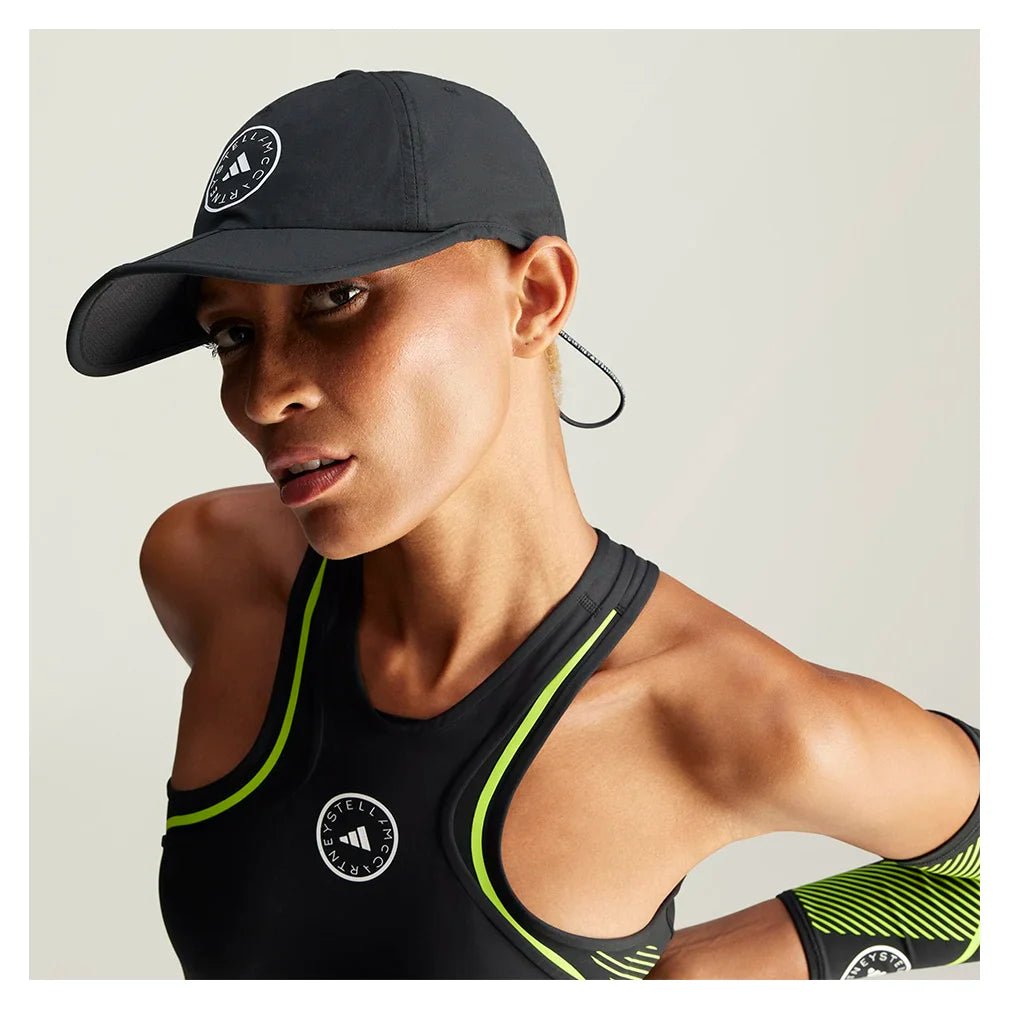 Women's Stella McCartney Running Cap Black and White - Bell Racket Store