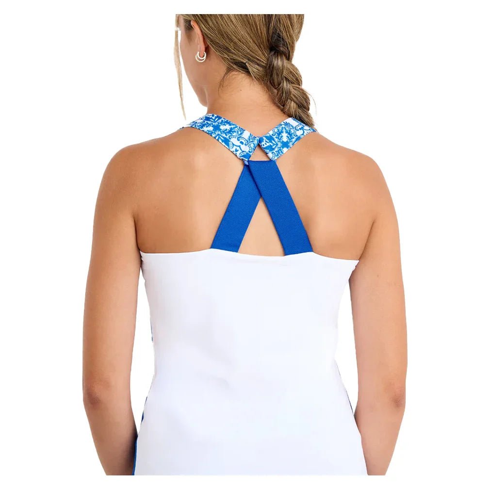 Women's Tennis Tank White and Sandra Tiles - Bell Racket Store