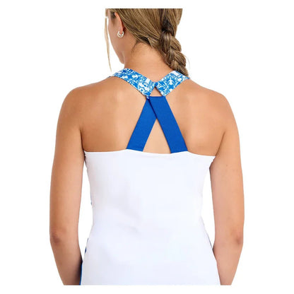 Women's Tennis Tank White and Sandra Tiles - Bell Racket Store