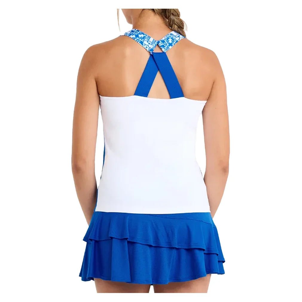 Women's Tennis Tank White and Sandra Tiles - Bell Racket Store
