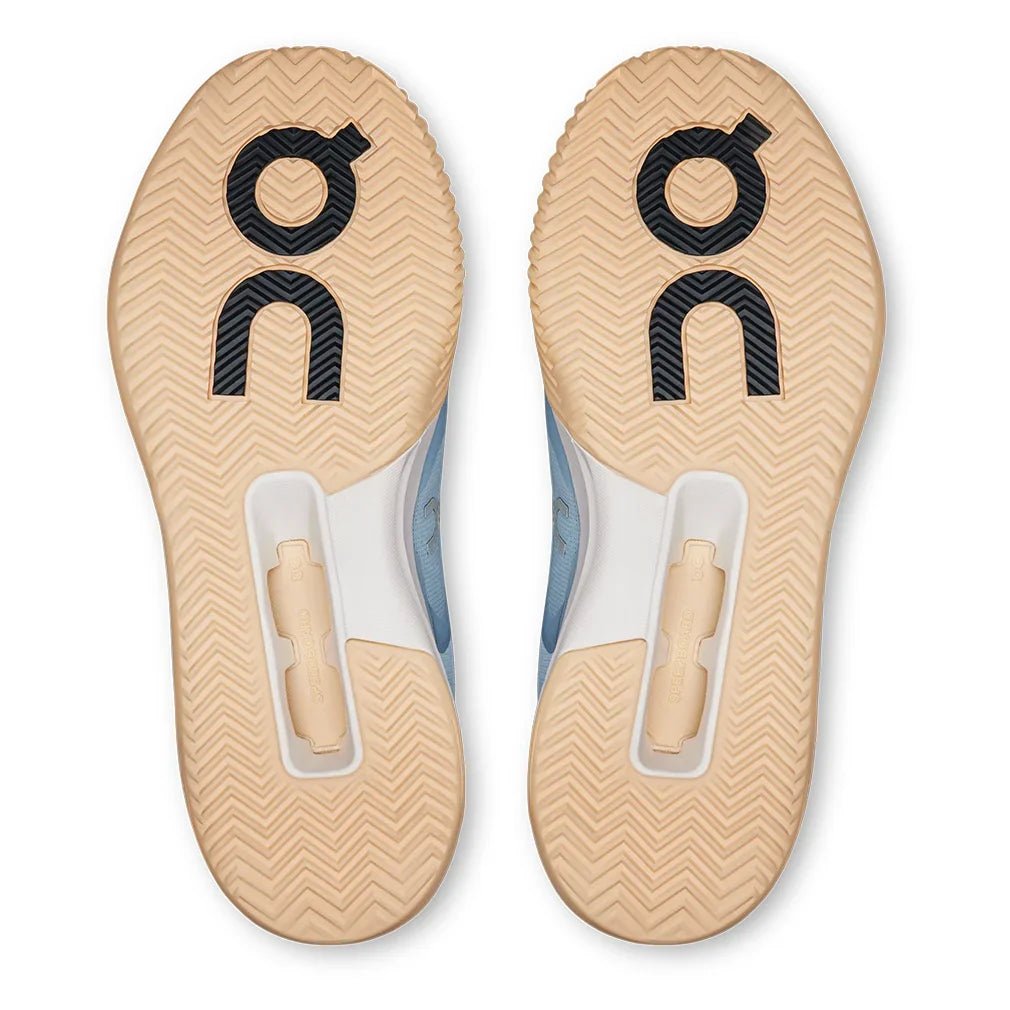 Women's THE ROGER Advantage Pro Clay Tennis Shoes Chambray and Blonde - Bell Racket Store