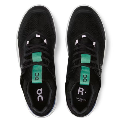 Women's THE ROGER Spin Shoes Black and Indigo - Bell Racket Store