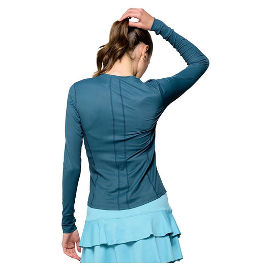 Women's Titan Long Sleeve Tennis Top Peacock - Bell Racket Store