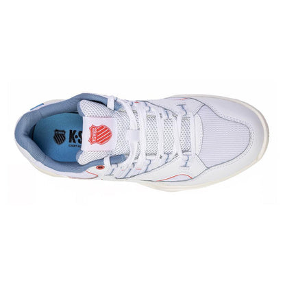 Women's Tura Team Pickleball Shoes White and Faded Denim - Bell Racket Store