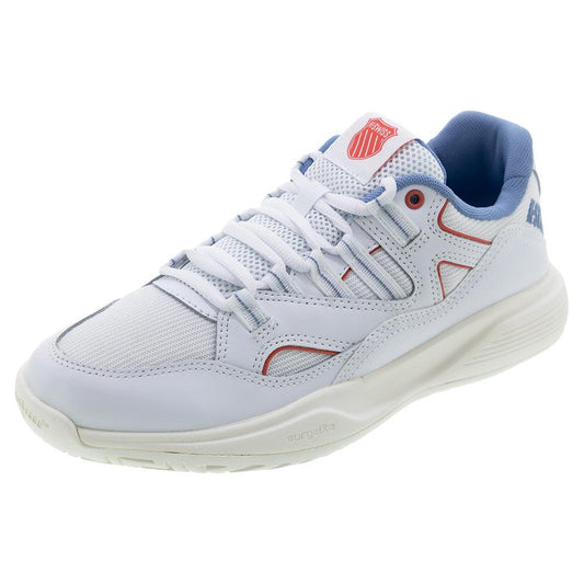 Women's Tura Team Pickleball Shoes White and Faded Denim - Bell Racket Store