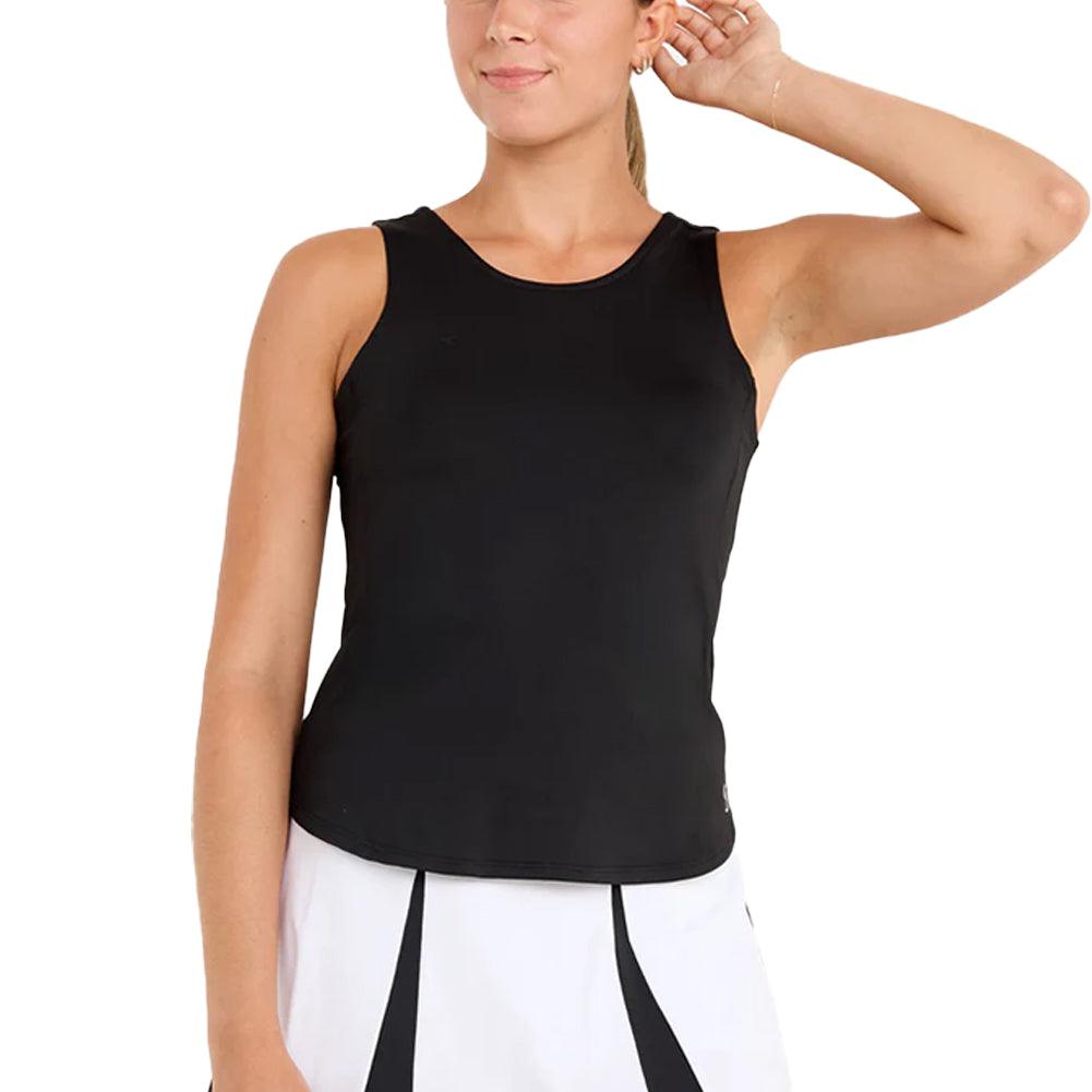 Women's Twist Back Tennis Tank Black - Bell Racket Store