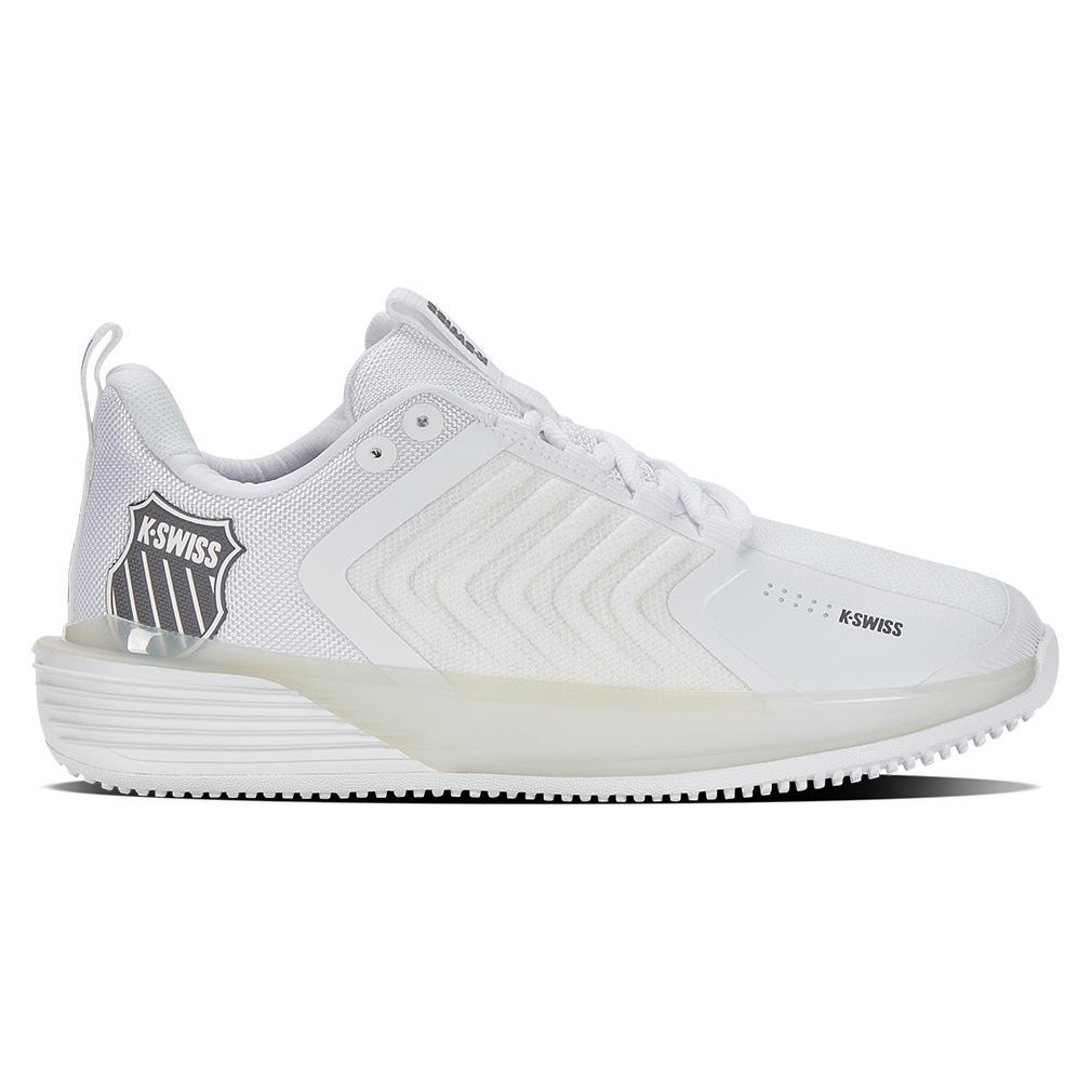 Women's Ultrashot 3 Grass Tennis Shoes White and Steel Gray - Bell Racket Store