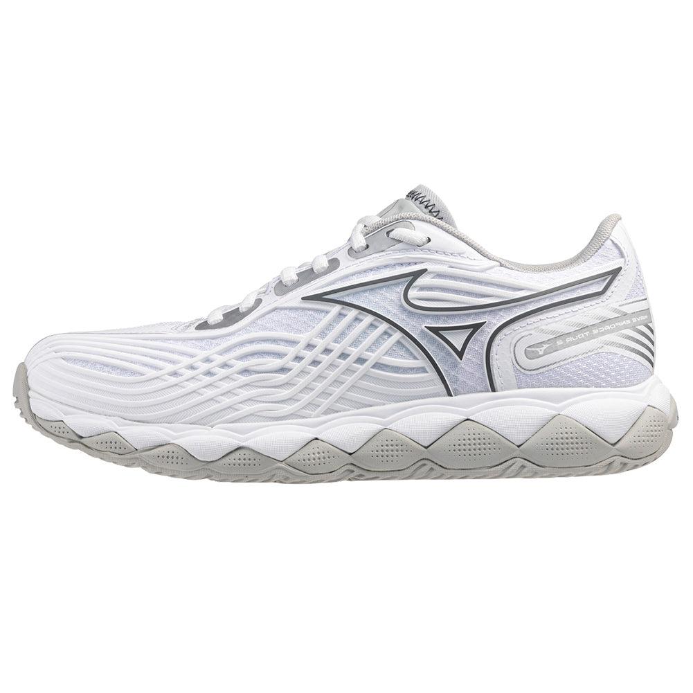 Women's Wave Enforce Tour 2 Tennis Shoes White and Silver - Bell Racket Store