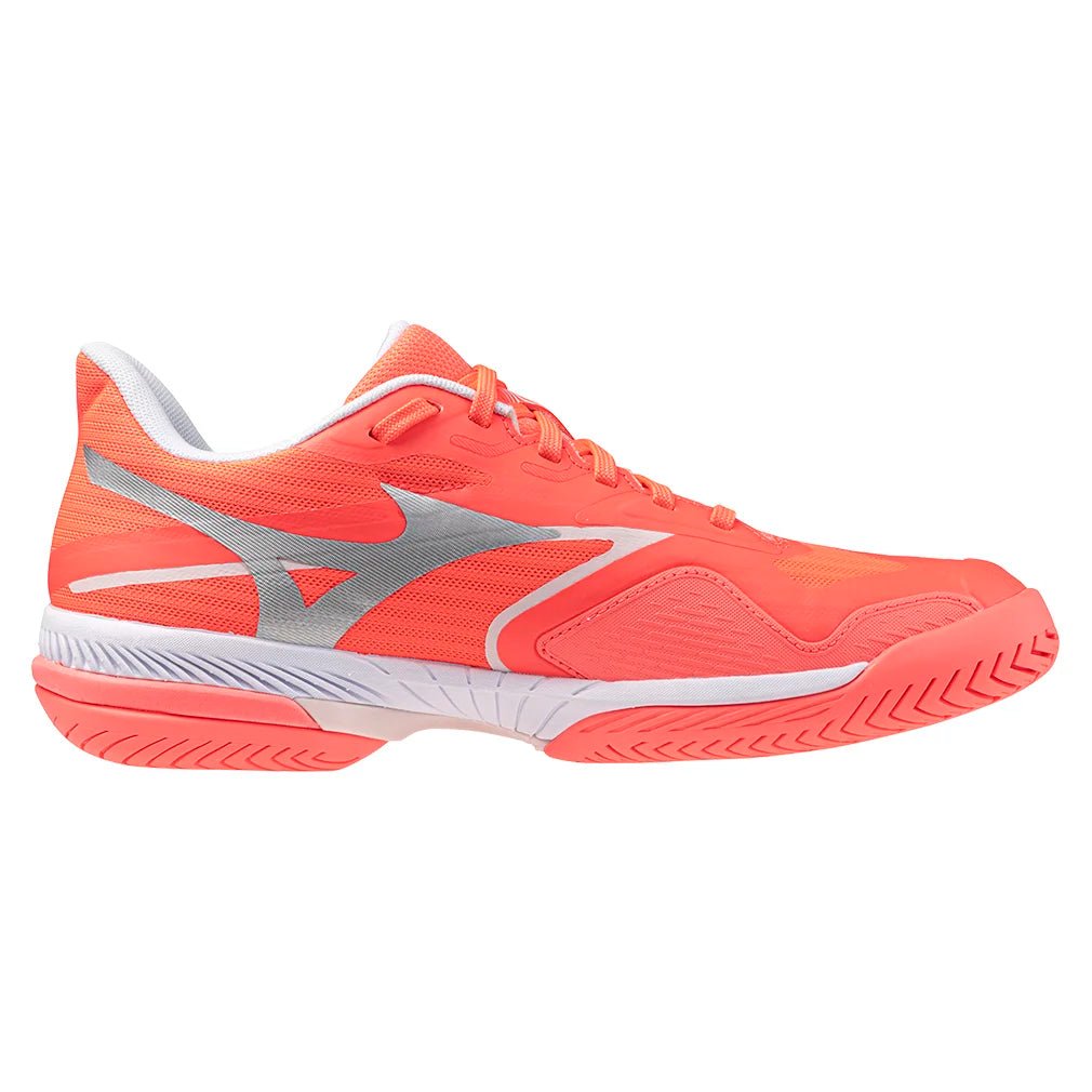 Women's Wave Exceed Court AC Tennis Shoes Striking Coral and White - Bell Racket Store