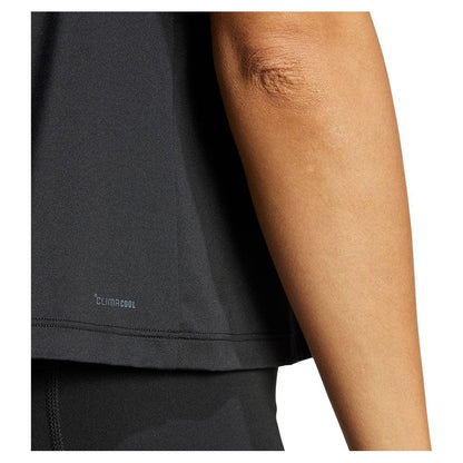 Women's Yoga Cropped Essentials Training Tank Black - Bell Racket Store