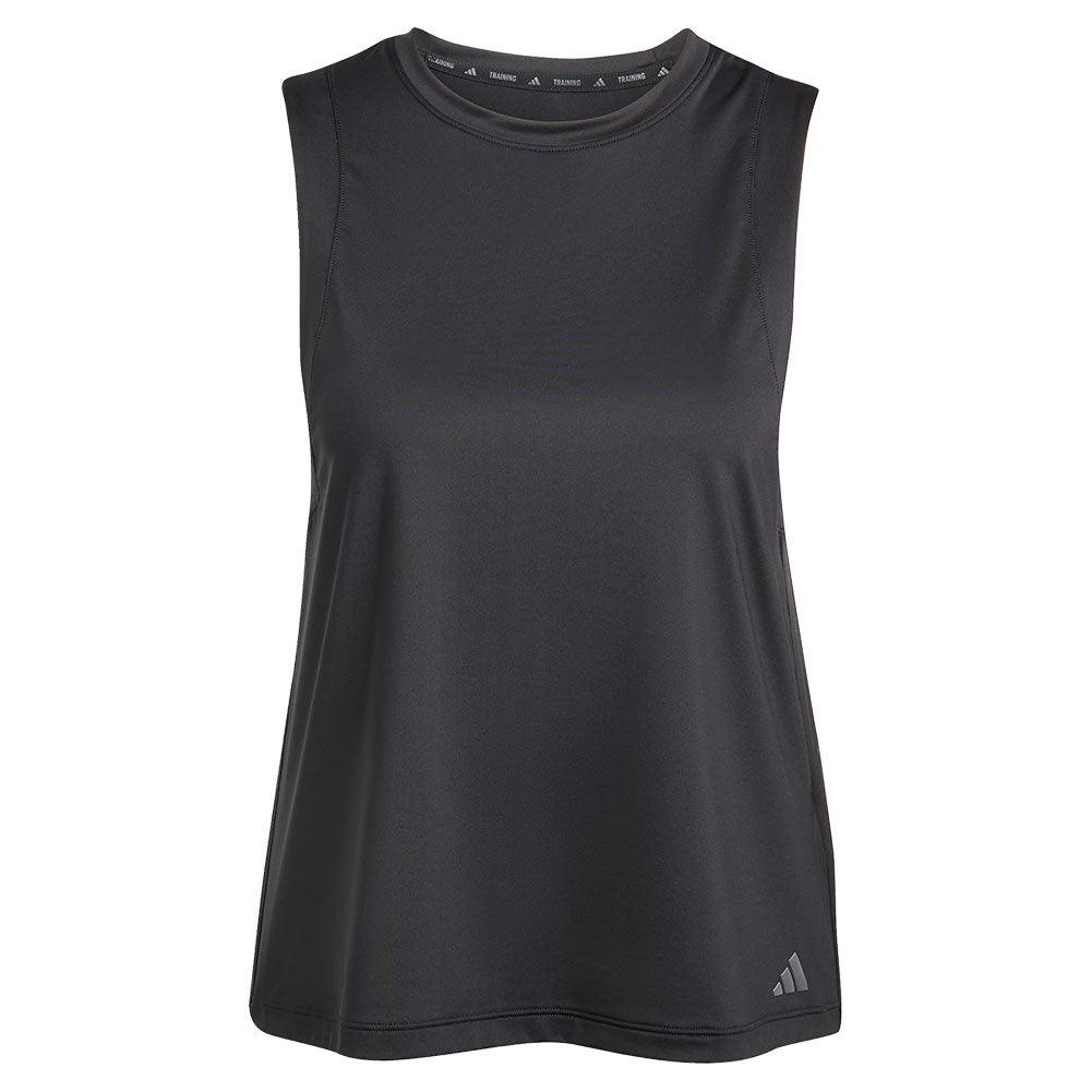 Women's Yoga Cropped Essentials Training Tank Black - Bell Racket Store