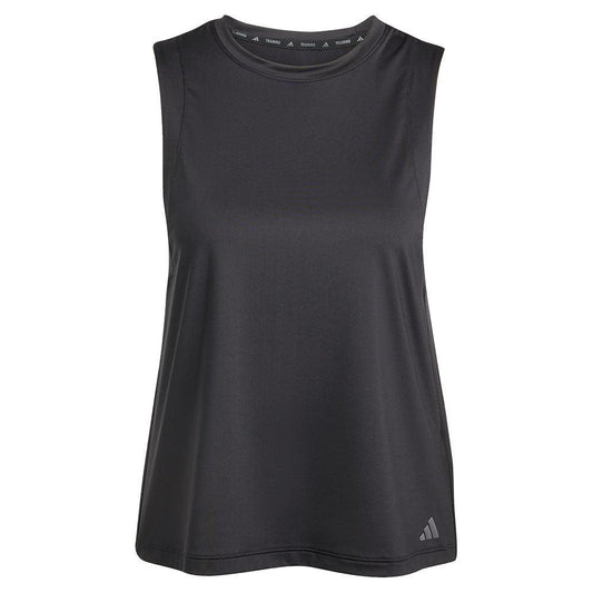 Women's Yoga Cropped Essentials Training Tank Black - Bell Racket Store