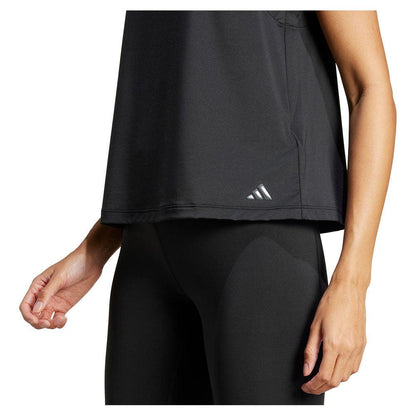 Women's Yoga Cropped Essentials Training Tank Black - Bell Racket Store