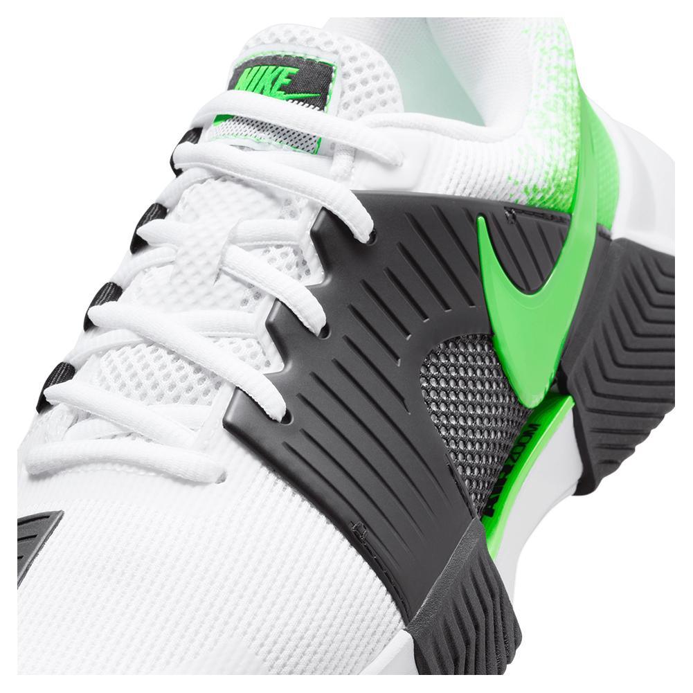 Women's Zoom GP Challenge 1 Tennis Shoes White and Poison Green - Bell Racket Store
