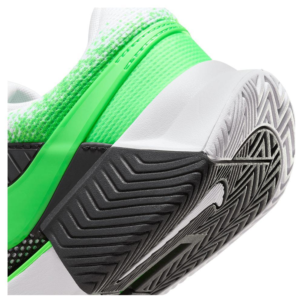 Women's Zoom GP Challenge 1 Tennis Shoes White and Poison Green - Bell Racket Store