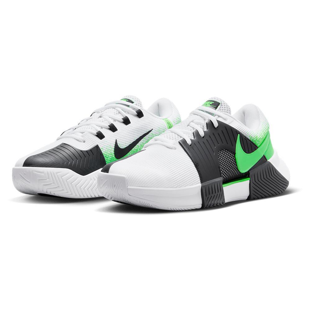 Women's Zoom GP Challenge 1 Tennis Shoes White and Poison Green - Bell Racket Store