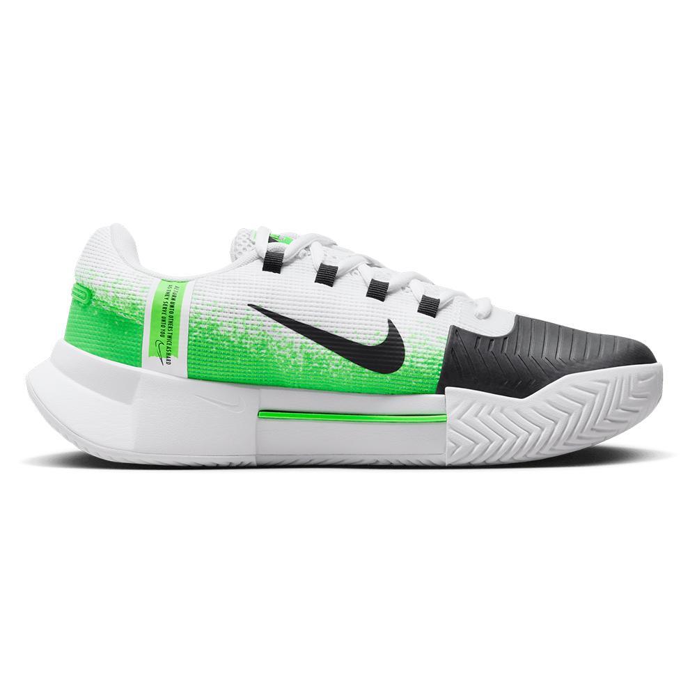 Women's Zoom GP Challenge 1 Tennis Shoes White and Poison Green - Bell Racket Store