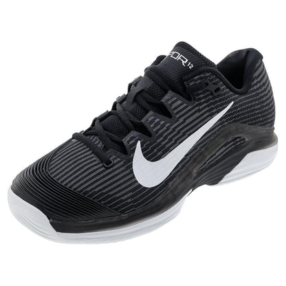 Women's Zoom Vapor 12 Tennis Shoes Black and White - Bell Racket Store