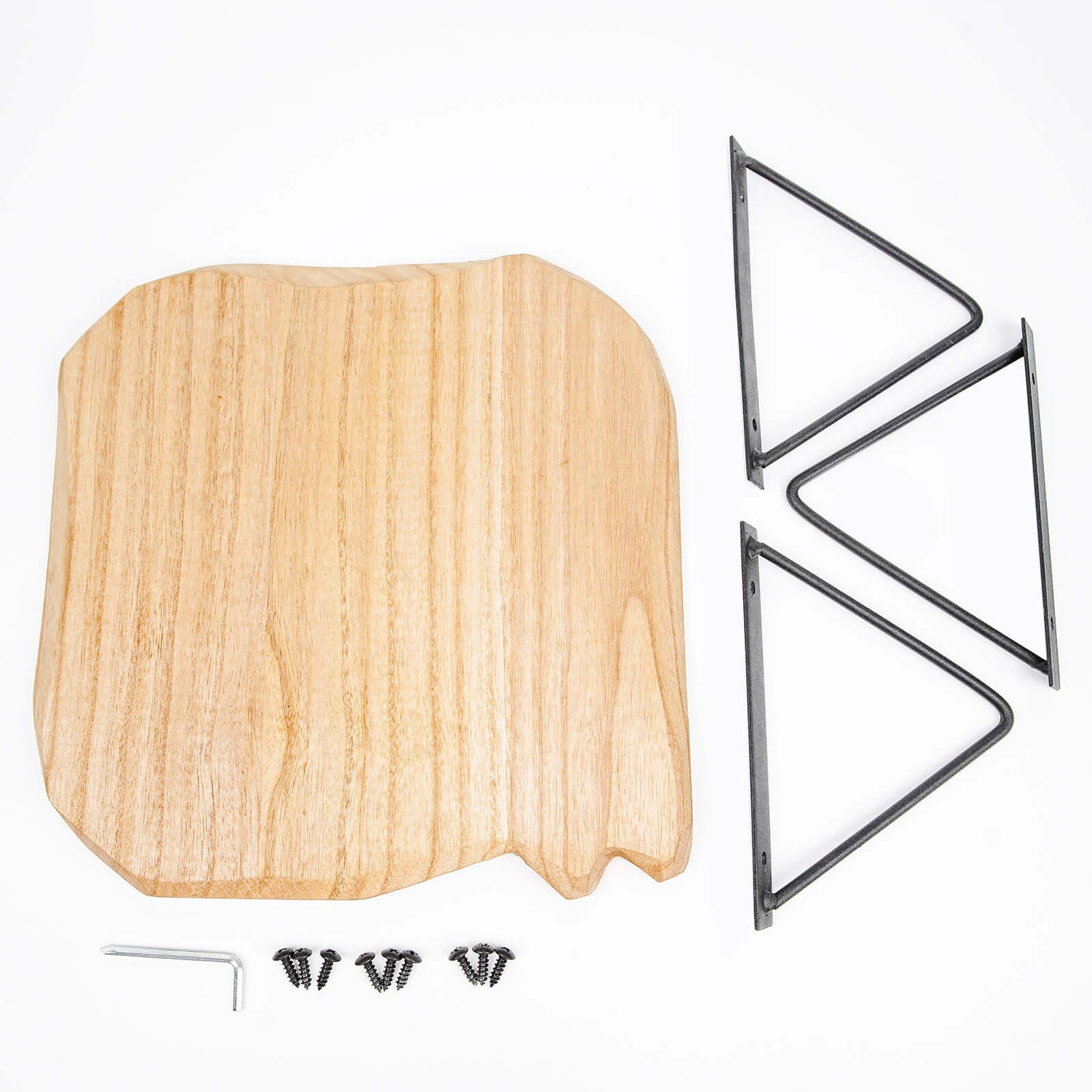 Wooden Cake Cupcake Stand Natural Wood Slice Design - Cheese Board Serving Tray with Hairpin Legs 12" Square - Bell Racket Store