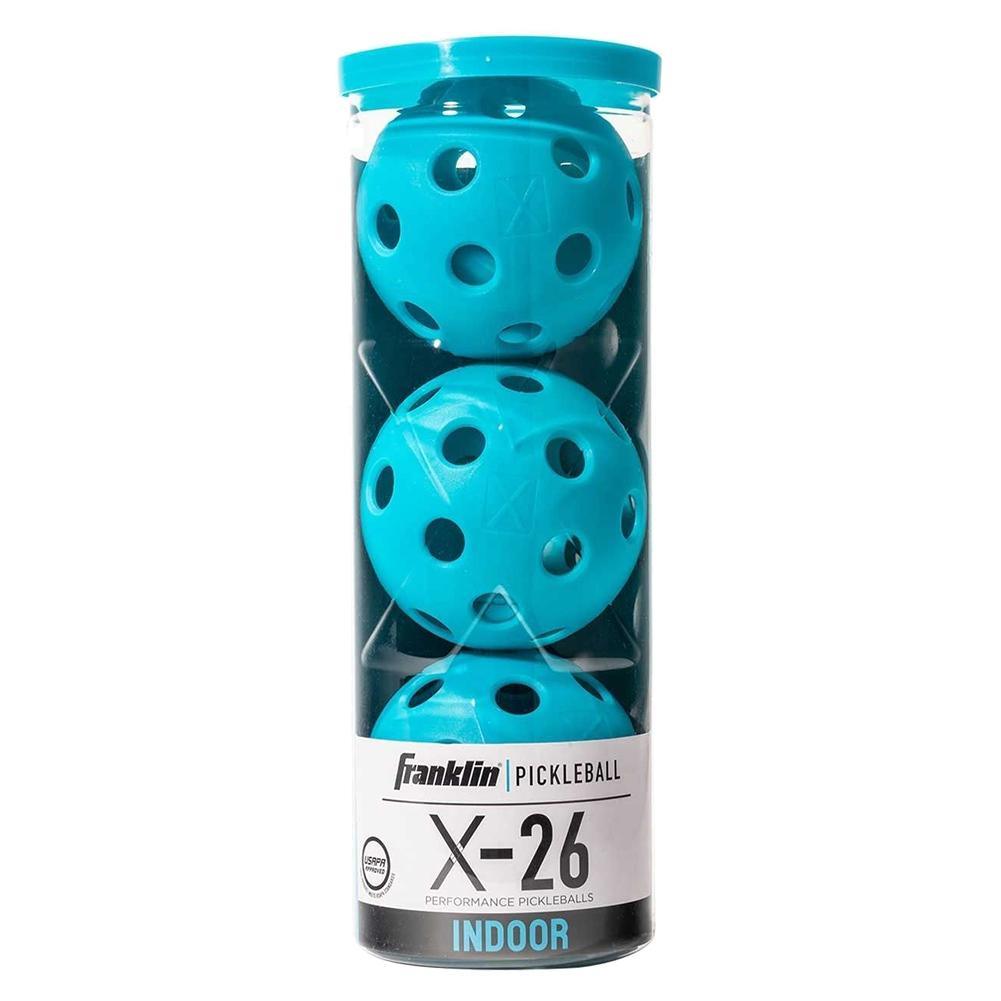 X - 26 Indoor Pickleballs 3 Pack Blue - Bell Racket Store